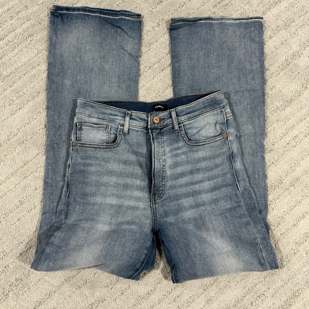 Express Women’s Light Blue High Rise Boot cut Jeans